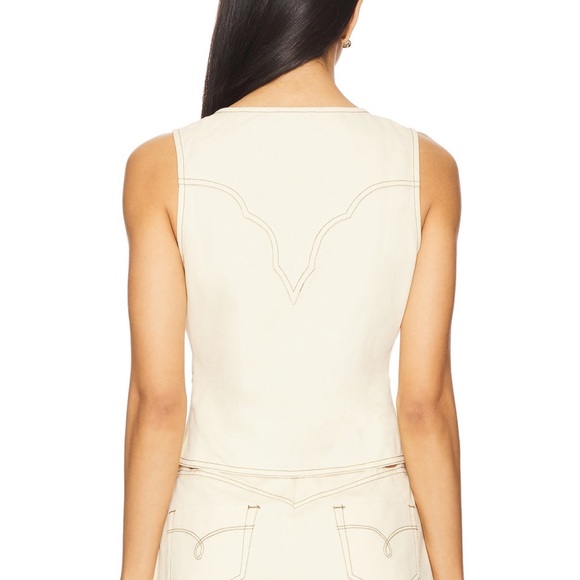 High Waist Cream Shorts for Women - Picture 4 of 4